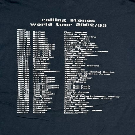 ROLLING STONES WORLD TOUR 2002-2003 LIP & TONGUE anvil XL 3928