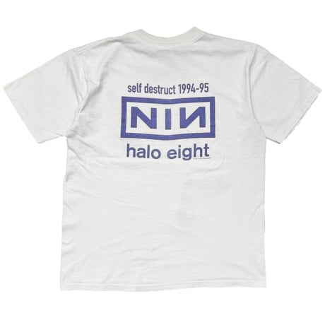 NINE INCH NAILS 1994 THE DOWNWARD SPIRAL SELF DESTRUCT HALO EIGHT WHITE ALL SPORT LARGE 7366