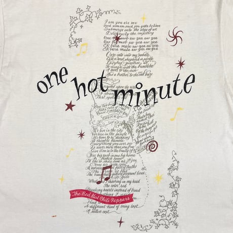 RED HOT CHILI PEPPRES ONE HOT MINUTE WORLD TOUR 1997 NATURAL FITS LARGE 4851