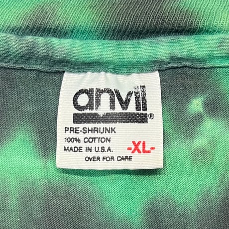 GRATEFUL DEAD 1991 SPRING TOUR TIE DYE GREEN anvil XL 3576