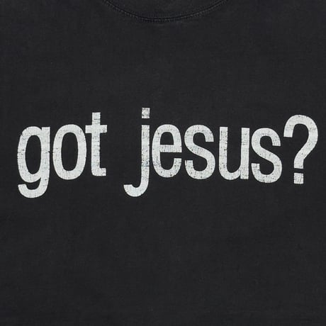 OLD&VINTAGE got jesus? TEXT got milk? parody BLACK XL 8028