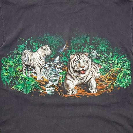 OLD & VINTAGE WHITE TIGER Trompe l’oeil SIGNAL XXL 0610