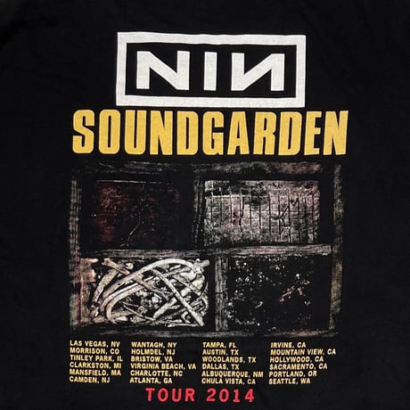 NINE INCH NAILS x SOUNDGARDEN TOUR 2014 ALSTYLE FITS XL 4740