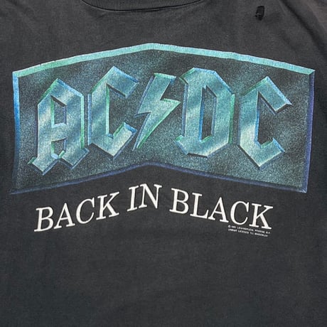 AC/DC BLACK IN BLACK FITS LARGE 8481