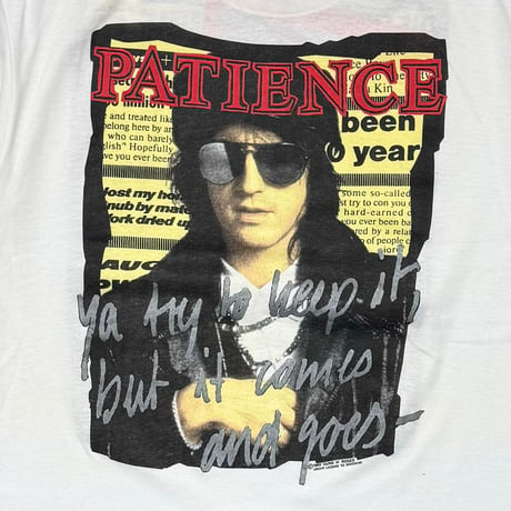 GUNS N' ROSES IZZY STRADLIN 1989 PATIENCE WHITE BROCKUM LARGE 3156