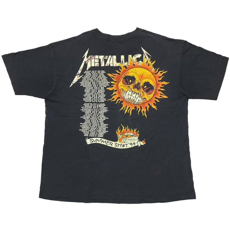 ボロ◎LLICA FLAME SKULL PUSHEAD XL Tシャツ METALLICA PUSHEAD FLAME SKULL SOF TEE XL 4708 |