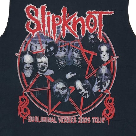 Slipknot SUBLIMINAL VERSES 2005 TOUR SLEEVELES GILDAN LARGE 7462