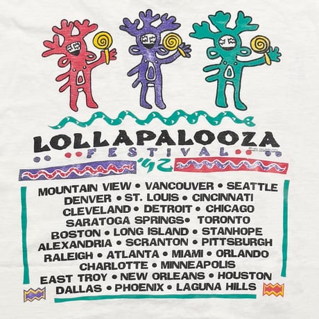 LOLLAPALOOZA 1992 RED HOT CHILI PEPPERS MINSTRY SOUNDGARDEN GIANT BY TEEJAYS XL 0289