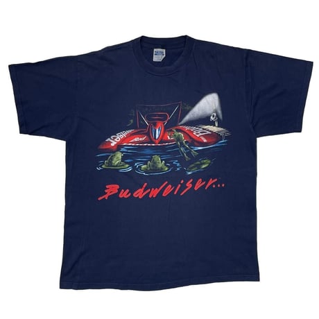 Budweiser FROGS 1996 RIDE THE BOAT THIS BUD'S FOR YOU NAVY TULTEX XL 0368
