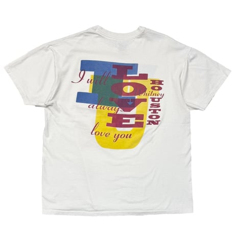 WHITNEY HOUSTON I WILL ALWAYS LOVE YOU WHITE HANES XL 0211