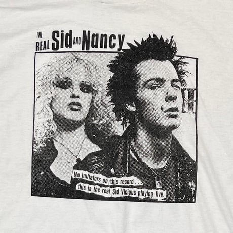 Sid Vicious THE REAL Sid AND Nancy WHITE JERZEES LARGE 6511