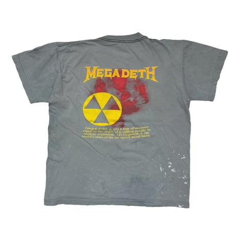MEGADETH SKULL DOUBLESIDE PAINTED FADED BLACK FITS XL 4940