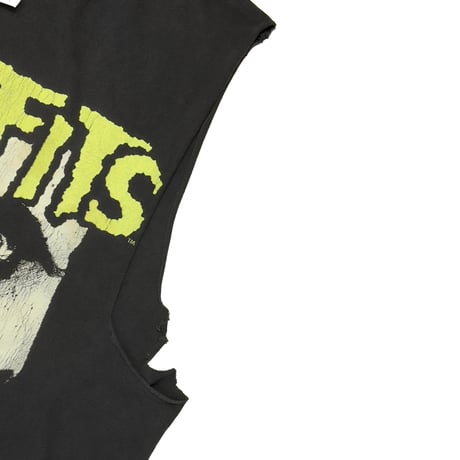 MISFITS SKULL DOUBLE SIDE GREEN SLEEVELES WILD OATS XL 3644