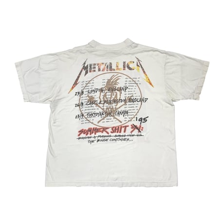 METALLICA SUMMER SHIT 1995 TEE WHITE XL 4726