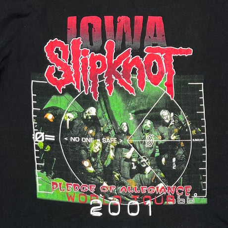 Slipknot 2001 IOWA WORLD TOUR & SYSTEM OF A DOWN FITS XL 1742