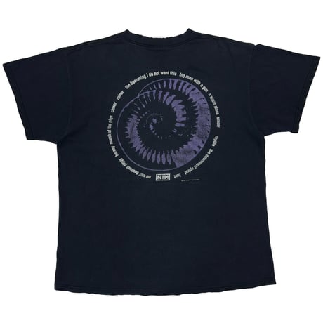NINE INCH NAILS EMBROIDERY BOX LOGO FRUIT OF THE LOOM HEAVY XL 0111