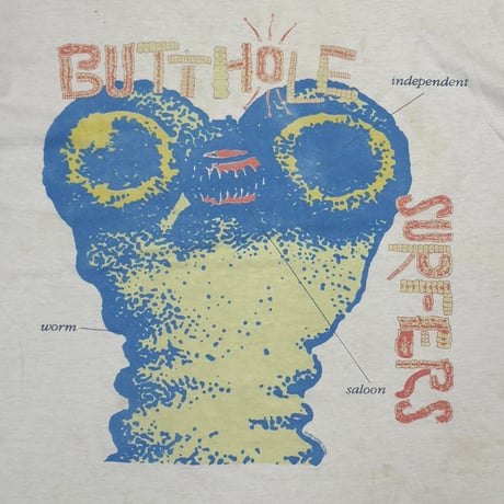 BUTTHOLE SURFERS Independent Worm Saloon TOUR WHITE FITS XL 0059