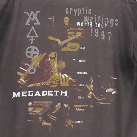 MEGADETH WORLD TOUR CRYPTICWRITINGS GINAT BY TEEJAYS LARGE 9699