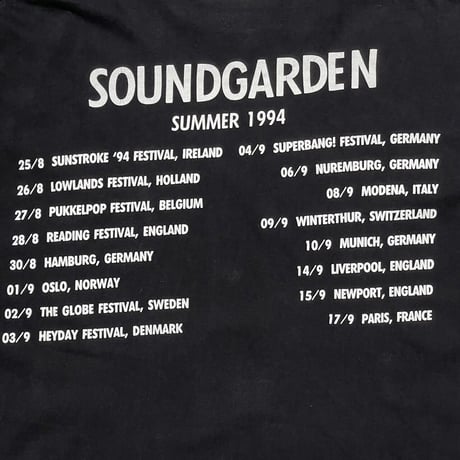 SOUNDGARDEN SUPERUNKNOWN SUMMER 1994 TOUR EURO XL 9669