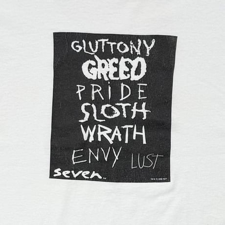 SEVEN THE SEVEN GREAT CRIMS WHITE HANES LARGE 5433