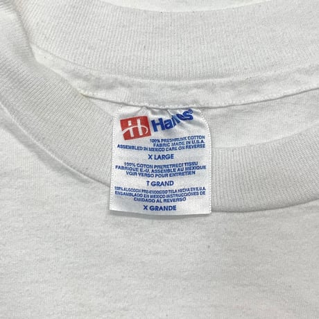 BAUHAUS 90's CIRCLE FACE LOGO WHITE HANES XL 3799