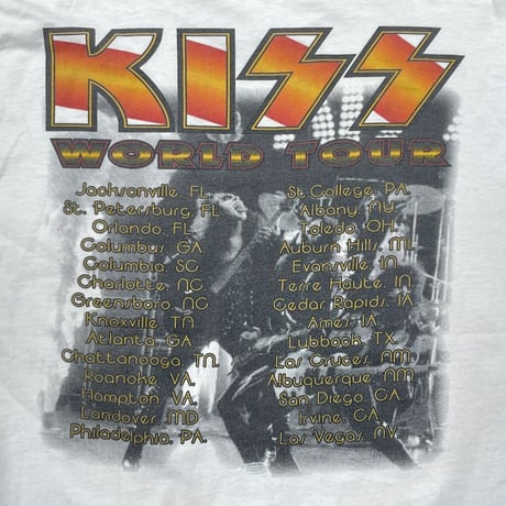KISS WORLD TOUR BOOTLEG LS NICE TEE'S XL 4090