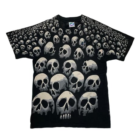LIQUID BLUE 1992 10,000 SKULL TEE LARGE 0894