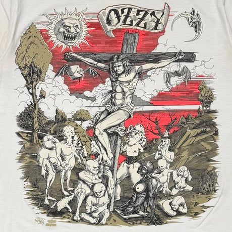 OZZY OSBOURNE JESUS OZZY BACK STAGE PASS WHITE LARGE 3525