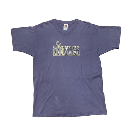 NIRVANA SMILE LOGO TEE FRUIT OF THE LOOM HEAVY TEE XL 5470