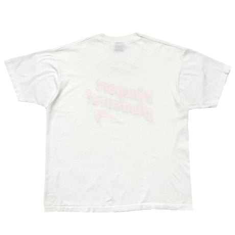 Newport Pleasure! ORANGE TEXT LOGO WHITE FRUIT OF THE LOOM XL 7960