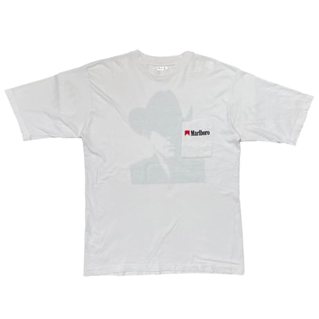 Marlboro man MONOCHROME SILHOUETTE POCKET TEE WHITE XL 9979
