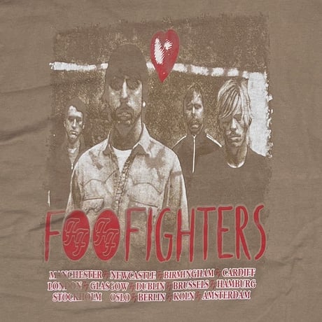 FOO FIGHTERS ONE BY ONE BEIGE JERZEES XL 2244