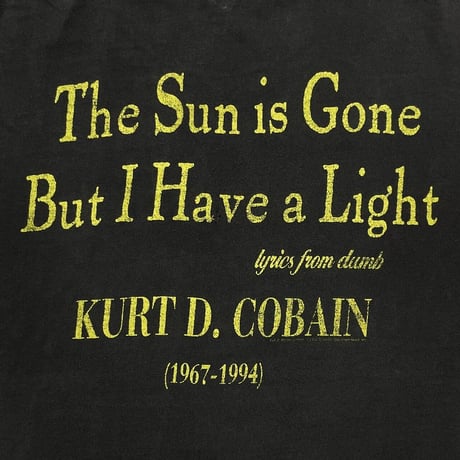 NIRVANA KURT COBAIN MEMORIAL MTV UNPLUGGED The Sun is Gone GIANT XL 4258
