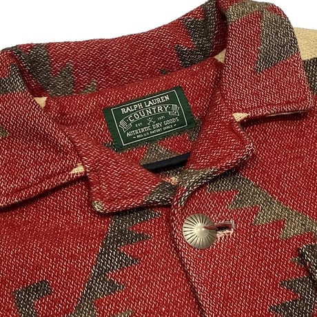 LAST OF STORE RALPH LAUREN COUNTRY 80S NATIVE RAG JACKET FITS MEDIUM 1863