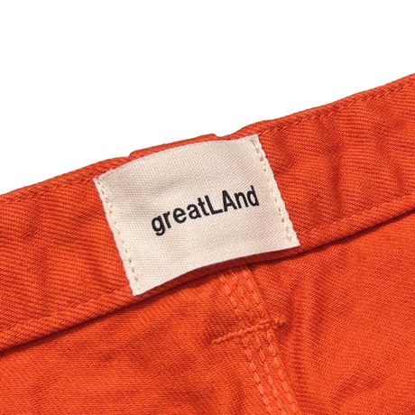 greatLAnd ORIGINAL NO MAN CARPENTER SHORTS ORANGE