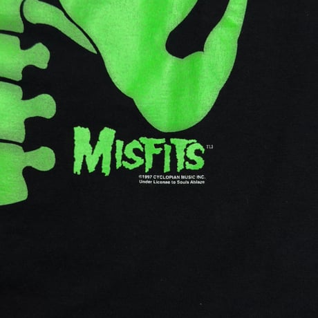 MISFITS 1997 GREEN BONE LS FRUIT OF THE LOOM XL 8428
