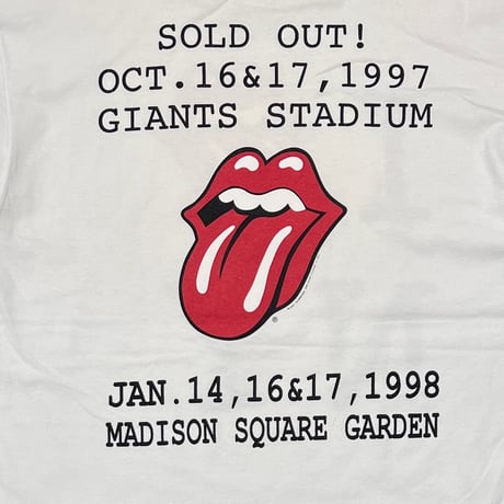 ROLLING STONES I LOVE NEW YORK 1998 TONGUE WHITE ANVIL XL 0625