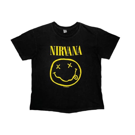 NIRVANA 1992 COPYWRITE BOOTLEG SMILE DOUBLE SIDE TEE XL 0871