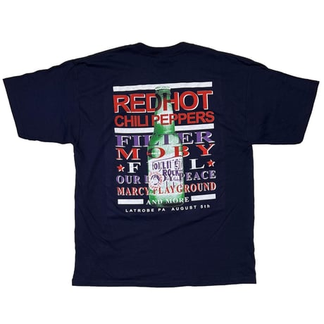 RED HOT CHILI PEPPERS ROLLING ROCK TOWN FAIR NAVY GILDAN XL 9554