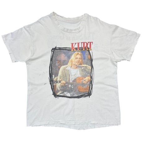 NIRVANA KURT COBAIN MEORIAL MTV UNPLUGGED WHITE FITS XL 8505