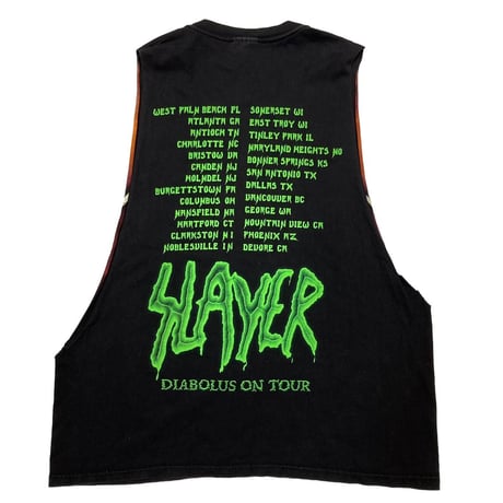 SLAYER DIABOLUS TOUR TEE OVP VERSION SLEEVE CUT WINTERLAND XL 9782
