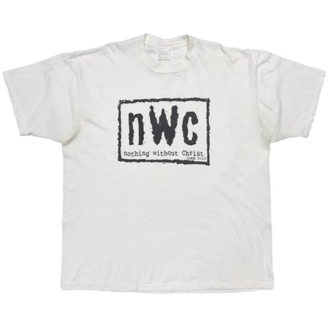 OLD&VINTAGE NOTHING WITHOUT CHRIST NWO PARODY WHITE XL 6277