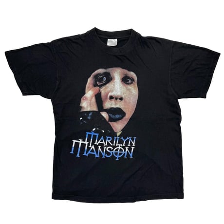 MARILYN MANSON FACE & BLUE TEXT BOOTLEG EURO FITS LARGE 9184