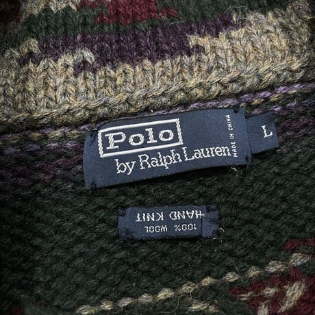 LAST OF STORE POLO BY RALPH LAUREN HADKNIT NATIVE GOWN COAT LARGE 1904