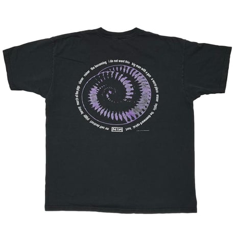 NINE INCH NAILS EMBROIDERY BOX LOGO BACK AMMONITE LEE XL 5623
