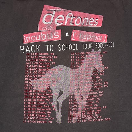 DEFTONES HORSE BACK TO SCHOOL TOUR 2001 LS DELTA XL 5338