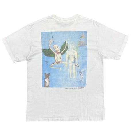 NIRVANA KURT COBAIN MEMORIAL ADULT WHITE SOF TEE LARGE 2014