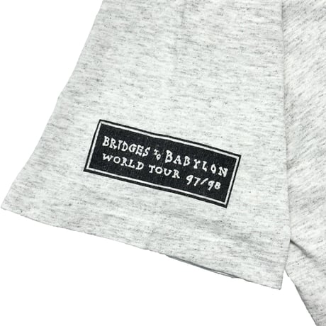 THE ROLLING STONES BRIDGES TO BABYLON EMBROIDERY POCKET TEE ASH GREY ANVIL XL 6557