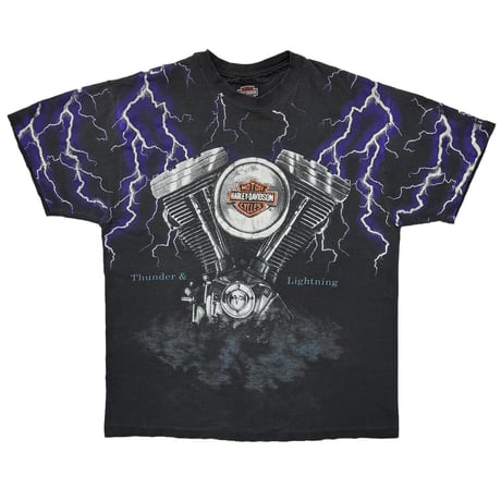 HARLEY DAVIDSON THUNDER & LIGHTNING BLACK LARGE 7464