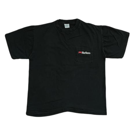 Marlboro MAN BACK BIG PRINT TEE BLACK with POCKET 7